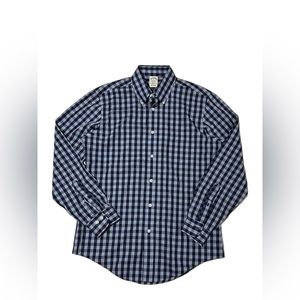 Brooks Brothers Regent Original Polo shirt Blue checkered dress Men’s Medium
